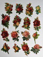 16 Image Découpis Fleurs Bouquet De Fleurs Composition Florale Roses - Flores