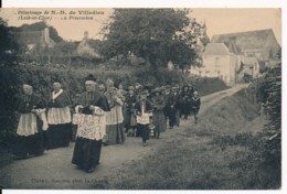 CPA 41 Rare Carte Pélerinage Notre Dame De Villedieu La Procession Les Curés En Tête - Andere & Zonder Classificatie