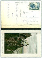 V6738 SAN MARINO 1953 Cartolina Illustrata Affrancata Con Colombo 10 L. Per Torino 12.7.53, Ottime Condizioni - Lettres & Documents