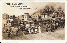 Publicité Groupe Javel Cotelle-Croix (Lessive) - Foire De Lyon, Rassemblement (attelages) - Carte Non Circulée - Publicité