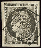 No 3c, Gris-noir, Un Voisin, Superbe - 1849-1850 Ceres