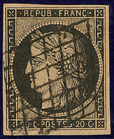 No 3g, Obl Grille. - TB - 1849-1850 Cérès