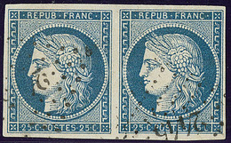 No 4, Paire Obl Pc 2445. - TB - 1849-1850 Cérès