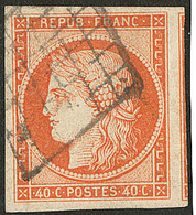 No 5, Orange, Un Voisin, Belle Nuance, Jolie Pièce. - TB. - R - 1849-1850 Ceres