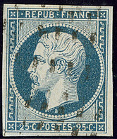 No 10c, Bleu Verdâtre, Obl Gros Points. - TB (N°et Cote Maury) - 1852 Luigi-Napoleone