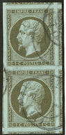 No 11, Paire Verticale, Huit Voisins, Pièce Choisie. - TB - 1853-1860 Napoleon III