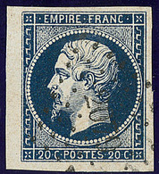 No 14Ab, Bleu-noir, Petit Bdf, Obl Pc 2079, Jolie Pièce. - TB - 1853-1860 Napoleon III