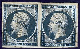 No 14Ab, Paire (un Ex Pelurage). - TB - 1853-1860 Napoléon III