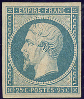 * No 15, Bleu, Larges Charnières Mais Très Frais Et TB. - R - 1853-1860 Napoléon III