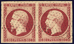 Oblitérations. Pointillé Fin. No 17A, Paire, Jolie Pièce. - TB - 1853-1860 Napoleone III