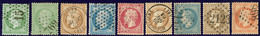 Nos 20 (2), 21, 22, 24, 28B, 29B, 30, 31, Nuances Et Obl Diverses, Ex Choisis. - TB - 1862 Napoleone III