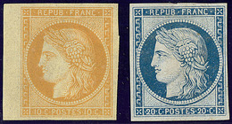 * Granet. Nos 36c Bdf, 37f (large Charnière). - TB - 1870 Siège De Paris