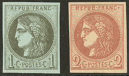 * Nos 39I, 40II. - TB - 1870 Bordeaux Printing