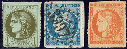 * Percés En Lignes. Nos 39I **, 46II Obl, 48, Pd, TB D'aspect - 1870 Emissione Di Bordeaux