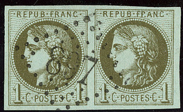 No 39IIIj, Paire Obl Gc 897 Dont Un Ex Légende "FPANC". - TB - 1870 Emission De Bordeaux