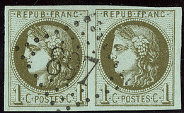 No 39IIIj, Paire Obl Gc 897 Dont Un Ex Légende "FPANC". - TB - 1870 Bordeaux Printing