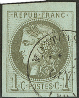 No 39IIIk, Impression Usée, Petit Bdf, Obl Cad, Très Frais. - TB - 1870 Emissione Di Bordeaux