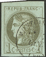 No 39IIIk, Impression Usée, Petit Bdf, Obl Cad, Très Frais. - TB - 1870 Ausgabe Bordeaux