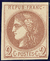 (*) Report I. No 40I, Chocolat Clair. - TB - 1870 Bordeaux Printing