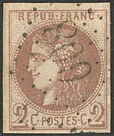 Report I. No 40Ic, Chocolat Foncé, Obl Gc 608, Jolie Pièce. - TB. - R - 1870 Emission De Bordeaux