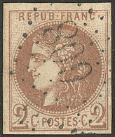 Report I. No 40Ic, Chocolat Foncé, Obl Gc 608, Jolie Pièce. - TB. - R - 1870 Ausgabe Bordeaux