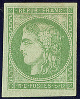 * Report I. No 42I, Pos 9, Gomme Jaunie Au Verso à L'emplacement De La Charnière Mais Très Frais Et Jolie Pièce. - TB. - - 1870 Emission De Bordeaux