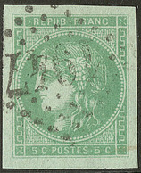 No 42IId, Vert émeraude Clair, Obl Gc 1947, Jolie Pièce. - TB - 1870 Uitgave Van Bordeaux