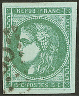 No 42IIe, Vert émeraude Foncé, Jolie Pièce. - TB. - R - 1870 Emission De Bordeaux