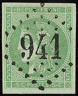 No 42IIm, Vert Sauge, Obl Gc 941. - TB - 1870 Emission De Bordeaux