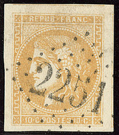 No 43IIj, Citron, Trois Voisins, Obl Gc 2251, Superbe. - R - 1870 Emissione Di Bordeaux