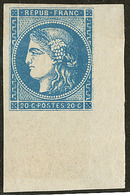 * No 45I, Bleu, Cdf, Gomme Très Légèrement Jaunie Sinon Superbe. - R - 1870 Uitgave Van Bordeaux