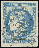 No 46Id, Bleu Outremer, Obl Gc 448 Bergues, Jolie Pièce. - TB. - R - 1870 Emission De Bordeaux