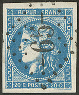 No 46IIi, Bleu Outremer, Obl Gc 65, Jolie Pièce. - TB - 1870 Emissione Di Bordeaux