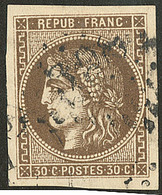 "R" Relié Au Cadre. No 47e, Position 2, Jolie Pièce. - TB - 1870 Ausgabe Bordeaux