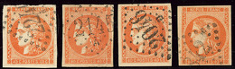 No 48, Nuances Et Obl Diverses. - TB - 1870 Bordeaux Printing