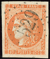 No 48a, Orange Clair, Obl Gc 529, Jolie Pièce. - TB - 1870 Uitgave Van Bordeaux