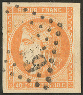 No 48b, Jaune Orange, Obl Gc, Jolie Pièce. - TB - 1870 Ausgabe Bordeaux