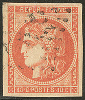 No 48c (Yvert), Rouge Orange. - TB - 1870 Ausgabe Bordeaux