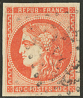No 48m, Orange Vermillonné. - TB - 1870 Ausgabe Bordeaux