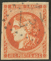 No 48m, Obl Gc, Pelurages Au Verso Mais TB D'aspect - 1870 Bordeaux Printing