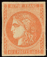 * "4" Retouché. No 48o (Yv. 48l), Très Frais. - TB. - R (cote Yv.: 3500€) - 1870 Ausgabe Bordeaux