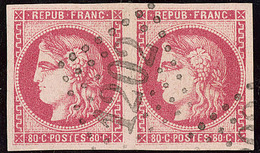 No 49, Paire Obl Gc 1202, Jolie Pièce. - TB - 1870 Bordeaux Printing