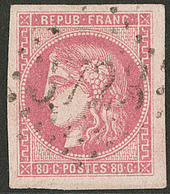 No 49a, Rose Clair, Obl Gc, Jolie Pièce. - TB - 1870 Bordeaux Printing