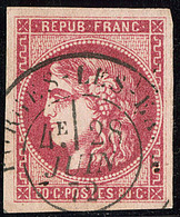 No 49b, Obl Cad 17 Forges Les Eaux Juin 72, Jolie Pièce. - TB - 1870 Bordeaux Printing