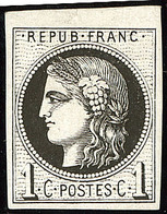 (*) Essais En Noir. No 39III, Petit Bdf. - TB - 1870 Bordeaux Printing