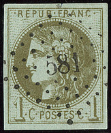 Oblitérations. Petits Chiffres Du Gros Chiffre. No 39I, Obl Pgc 581. - TB - 1870 Bordeaux Printing