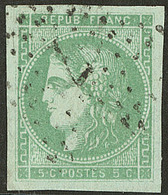 Oblitérations.Etoile. No 42II, Nuance Vert-jade, Obl étoile 7, Jolie Pièce. - TB - 1870 Emissione Di Bordeaux