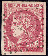 Oblitérations.Ancre. No 49, Rose Foncé, Jolie Pièce. - TB - 1870 Emission De Bordeaux