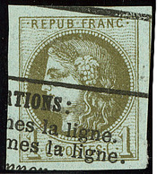 Oblitérations.Impression Typo. No 39III, Un Voisin + Grandes Marges, Superbe - 1870 Uitgave Van Bordeaux