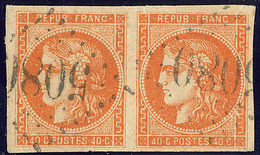 Oblitérations.Bureaux Français à L'étranger. No 48, Paire Obl Gc 5089. - TB - 1870 Uitgave Van Bordeaux